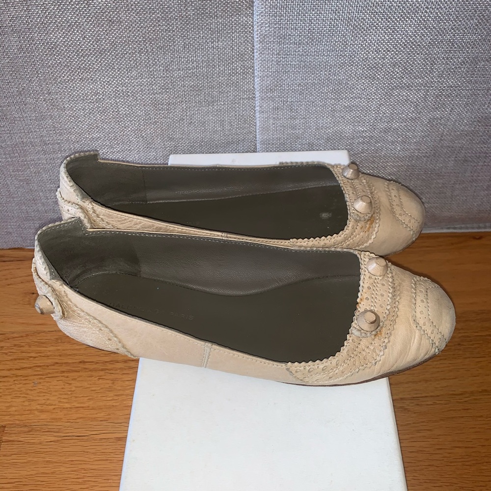 Balenciaga Arena Flats Beige